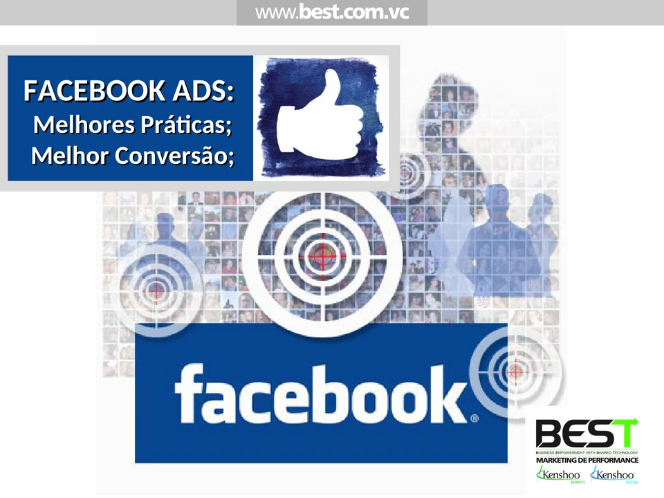 Slide 3 from the presentation for the workshop Facebook Ads: Melhores Práticas, Melhor Conversão.
