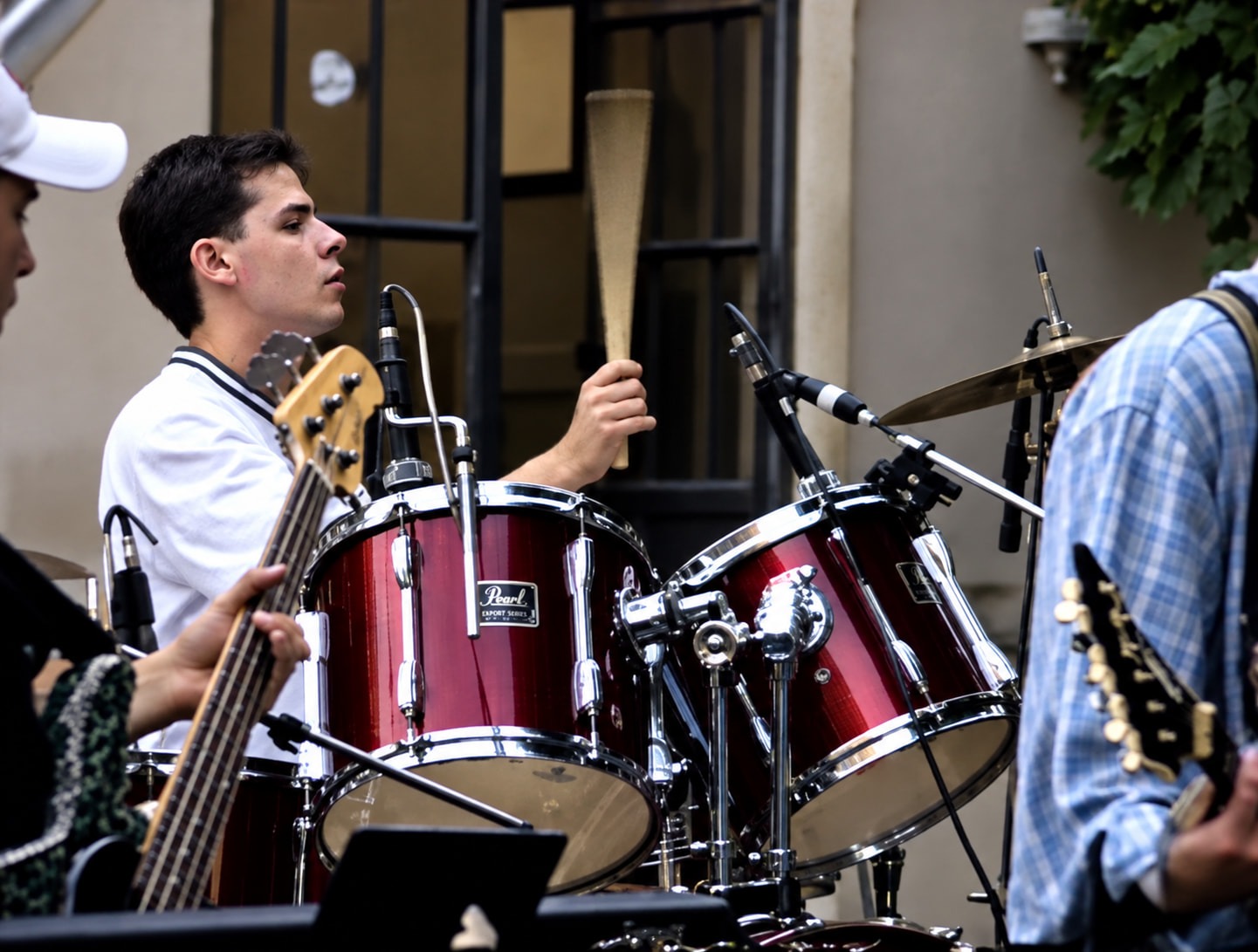 Coitado do Próximo soundcheck at ETESP/FATEC on Avenida Tiradentes in June 2000.