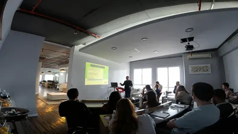 Workshop record with AI treatment.