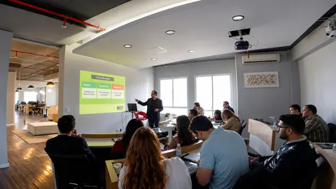 Workshop record with AI treatment.