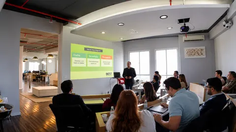 Workshop record with AI treatment.