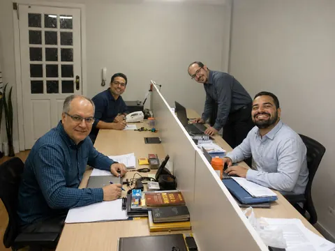 Office record with AI treatment.