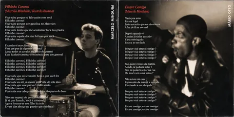 Eu Não Tô Nem Aí booklet page with lyrics.