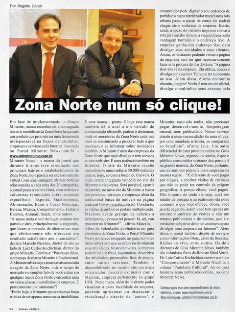 Article about Mirantte News featuring Marcelo Nicchio and Luiz Kechichian.