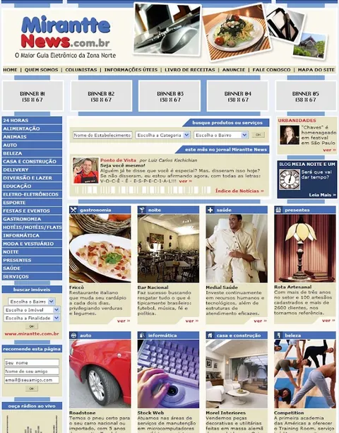 Mirantte News homepage.