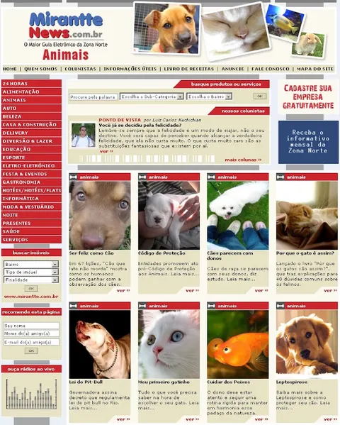 Mirantte News Pets category page.