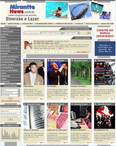 Mirantte News Entertainment and Leisure category page.