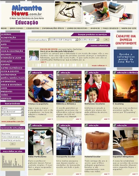 Mirantte News Education category page.
