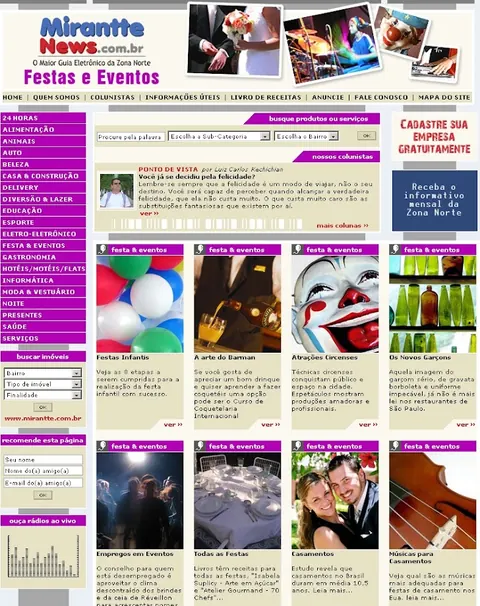 Mirantte News Parties and Events category page.