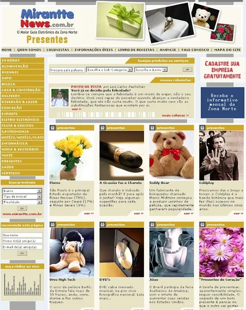 Mirantte News Gifts category page.