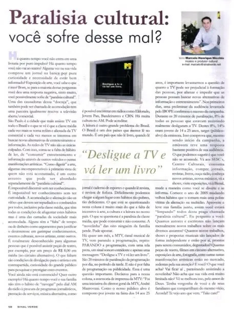 Prateleira Cultural — column 06.